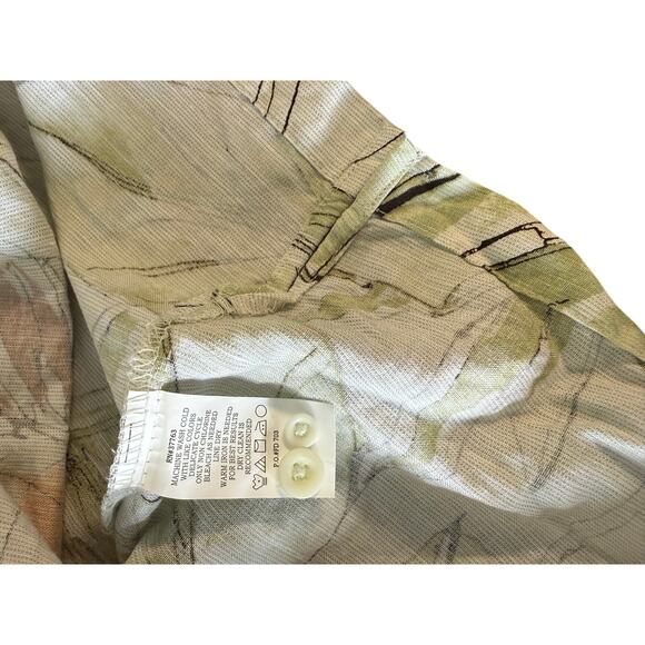 Cubavera Men's Hawaiian Shirt Colorful palms Print Size Large linen - Picture 12 of 13